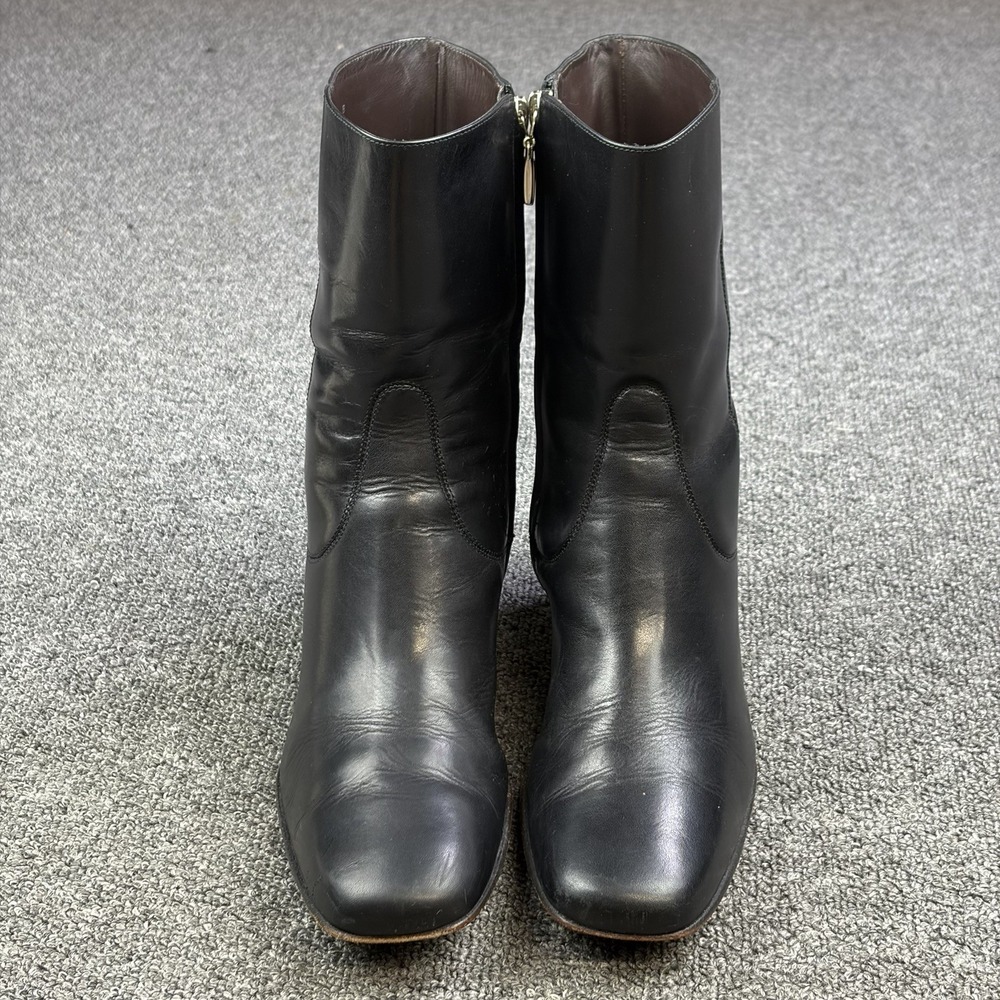 Cole Haan Country Black Leather Heeled Ankle Boots Women's Size 8 B Made Brazil - Picture 6 of 12
